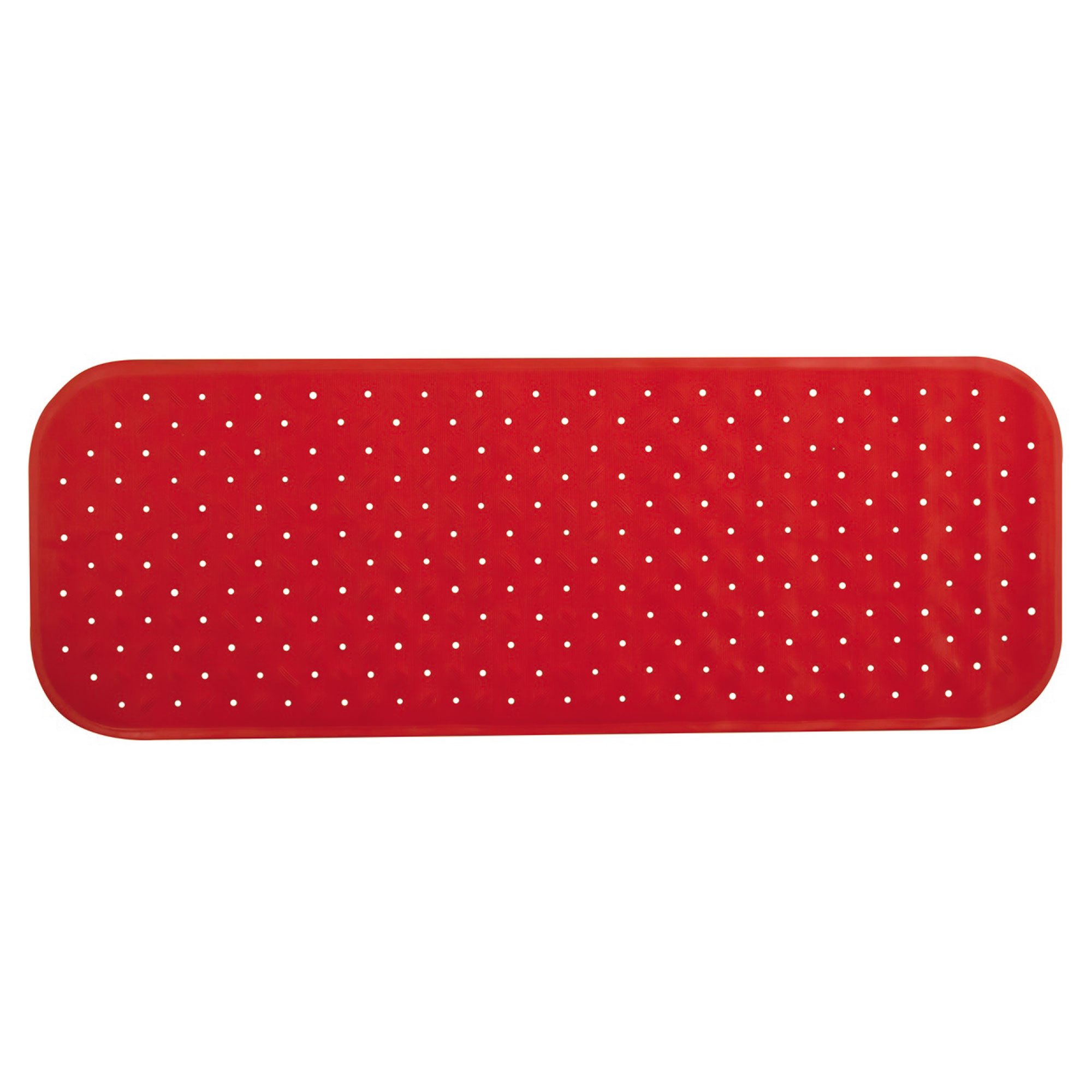 MSV Alfombra Antideslizante Class Premium Rojo 36x97cm - Evita Resbalones y Asegura la Seguridad en la Ducha
