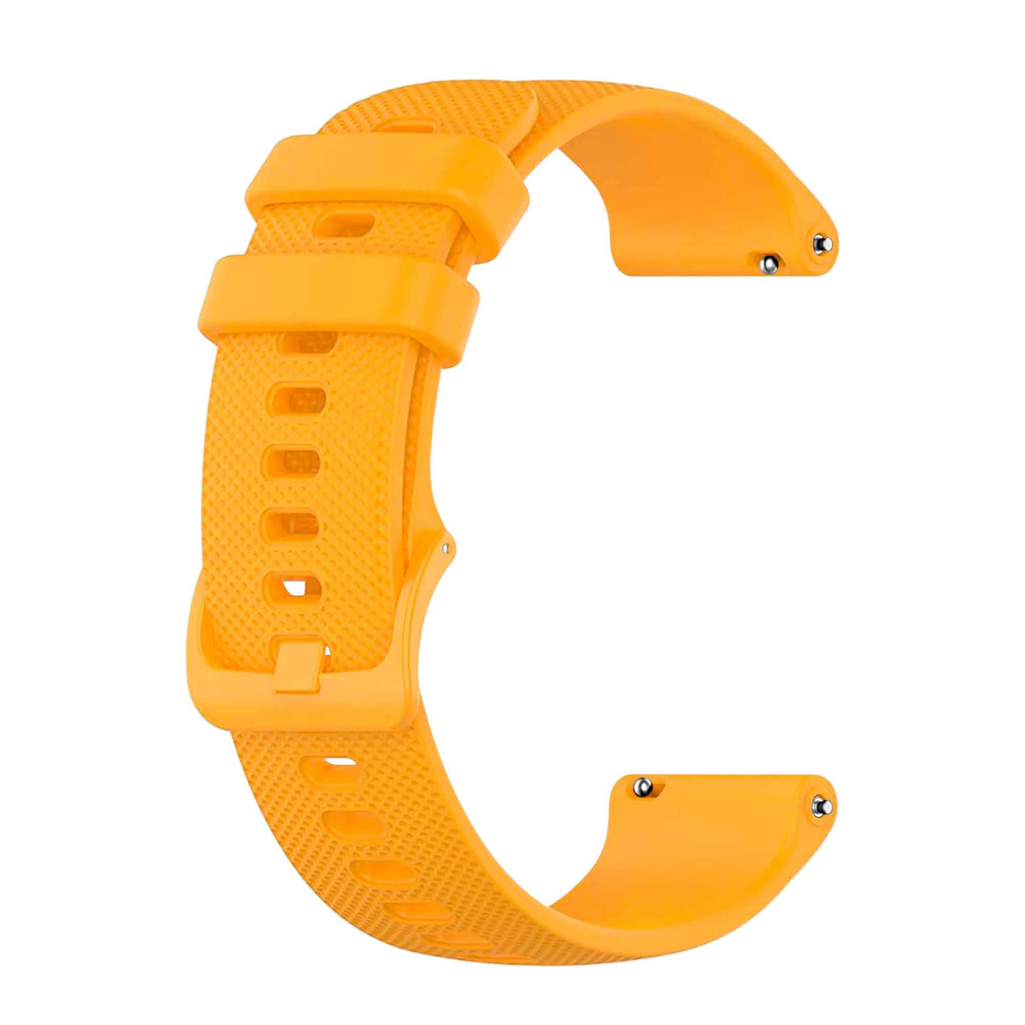 Ociodual Correa Reloj de Silicona Color Naranja de 20mm, Repuesto para Reloj Inteligente y Tradicional Universal, Liberación Rápida