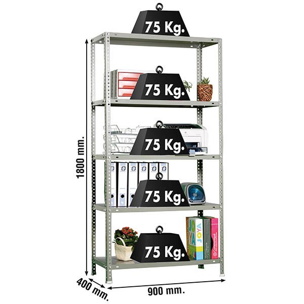 Estantería SIMONRACK Advantage Kit 5/400 gris