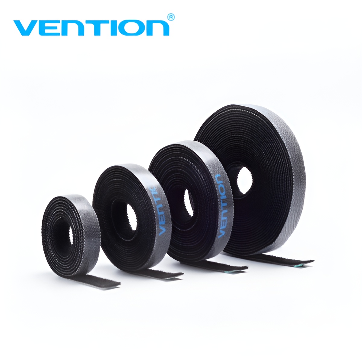 Vention tira organizadora de cables - 2m - color negro