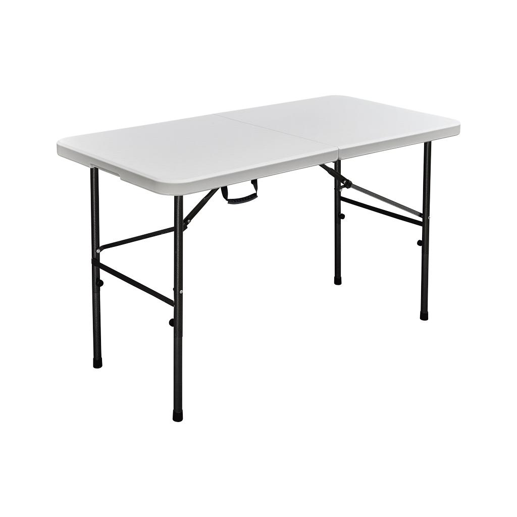 Cofan Mesa Plegable Rectangular fácil de transportar | Color: Blanco | Medidas desplegada: 122 x 60 x 74 cm