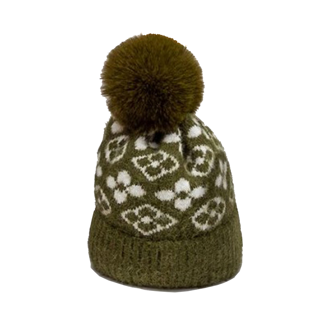 GreatAigoo Gorro de Invierno con pompón para Mujer, Gorro de esquí Grueso y Holgado, Efecto Peludo