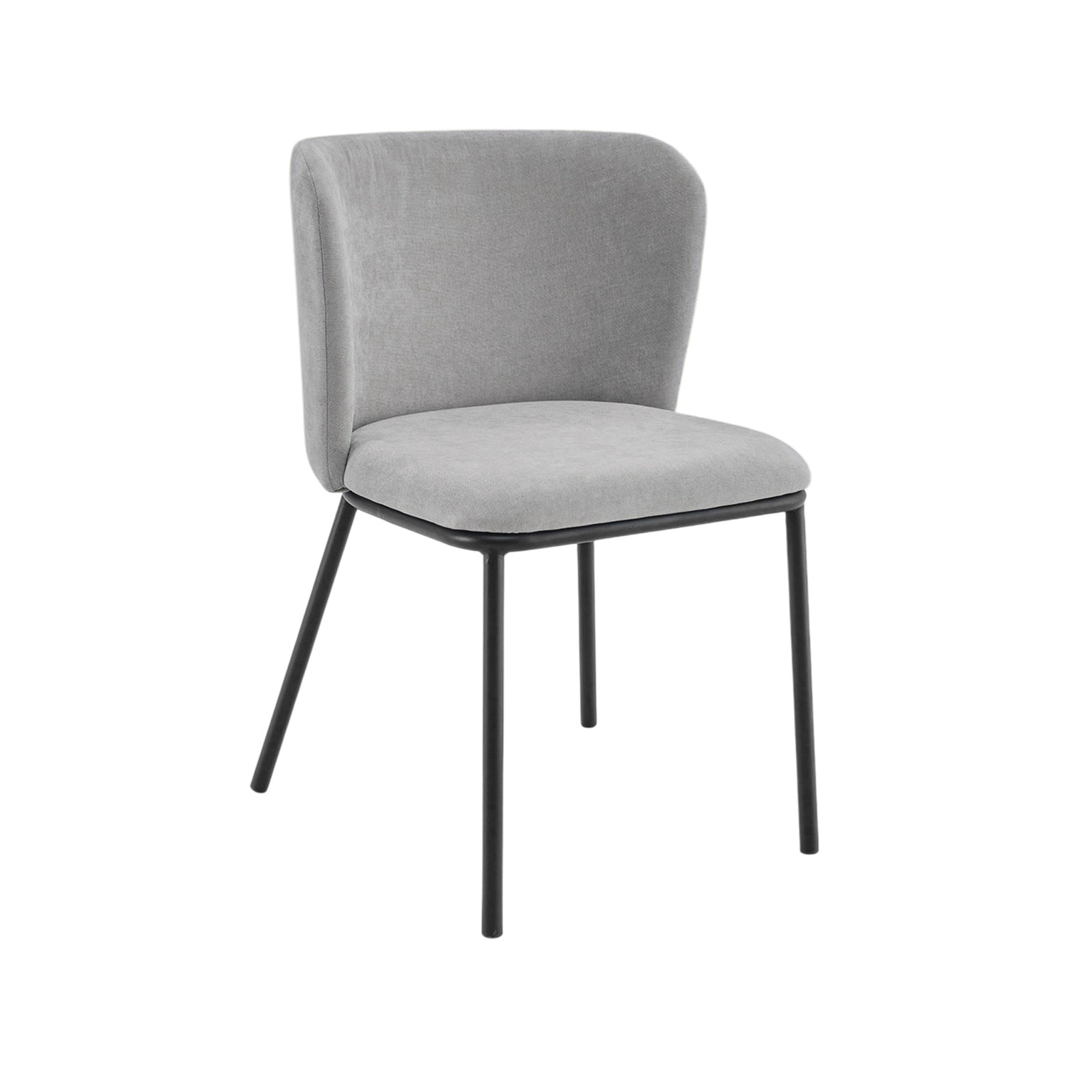 Set de 2 sillas de comedor tapizadas glenna  gris para hogar moderno mueble de almacenaje  - Homekit