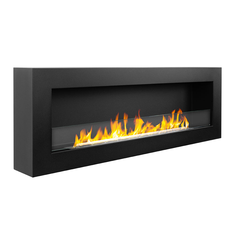 Chimenea de bioetanol de pared Biochimenea 120x40 SIENA 120 Negra