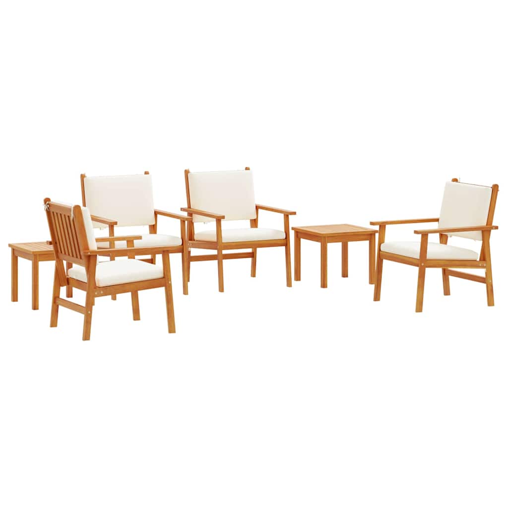 vidaXL Conjunto de sofás de jardín 6 pcs Marrón