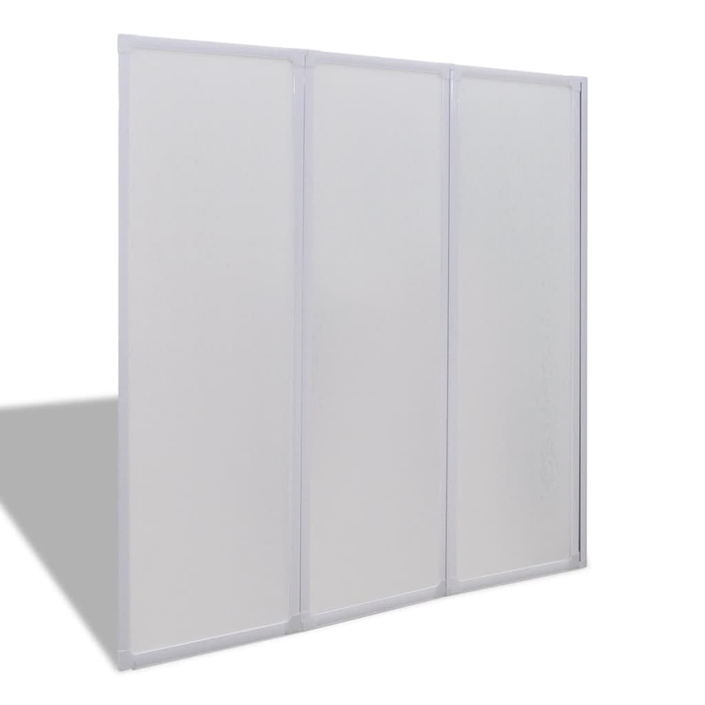 vidaXL Pantalla de Ducha Bañera Pared Ducha Pantalla Vapor 3 Paneles Plegables Dimensiones 117 x 120 cm, 141 x 132 cm