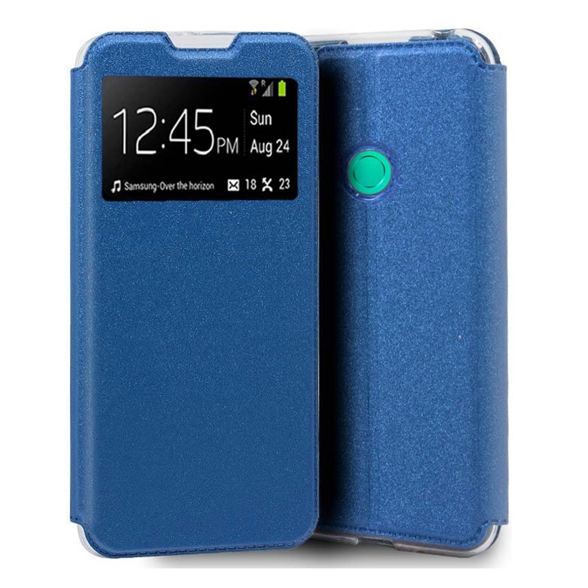 Tumundosmartphone Funda Libro Soporte con Ventana para Huawei Y6p color Azul