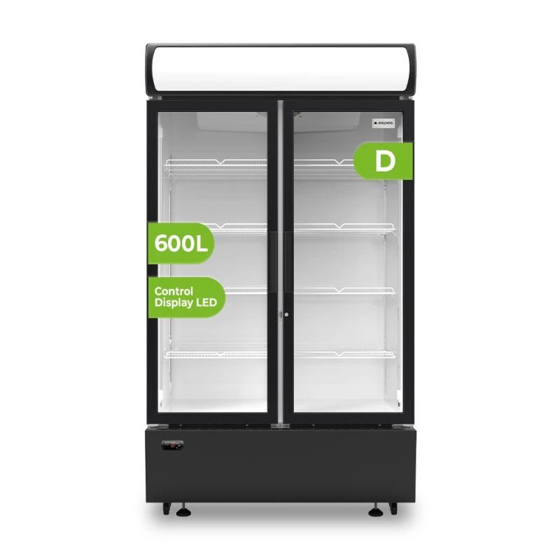 Frigorífico 1 Puerta No Frost ASPES ARH2101E 596 L Clase D Alto 198cm x 99cm Negro | Sistema de frío Ventilado, Display Led