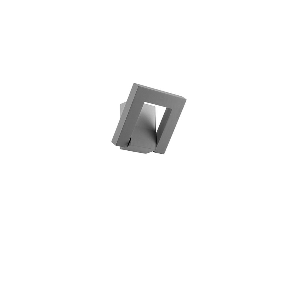 Aplique de pared LED Leva de 12 W, temperatura de color de 3000 K a 4000 K, ángulo ajustable de 340°, 960 lm, IP54, color gris cemento - Perenz