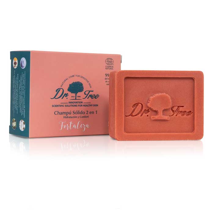 Dr Tree Champú Sólido Fortaleza 75 Gr. Orgánico y Natural para Cuidado Capilar Profundo Hombre