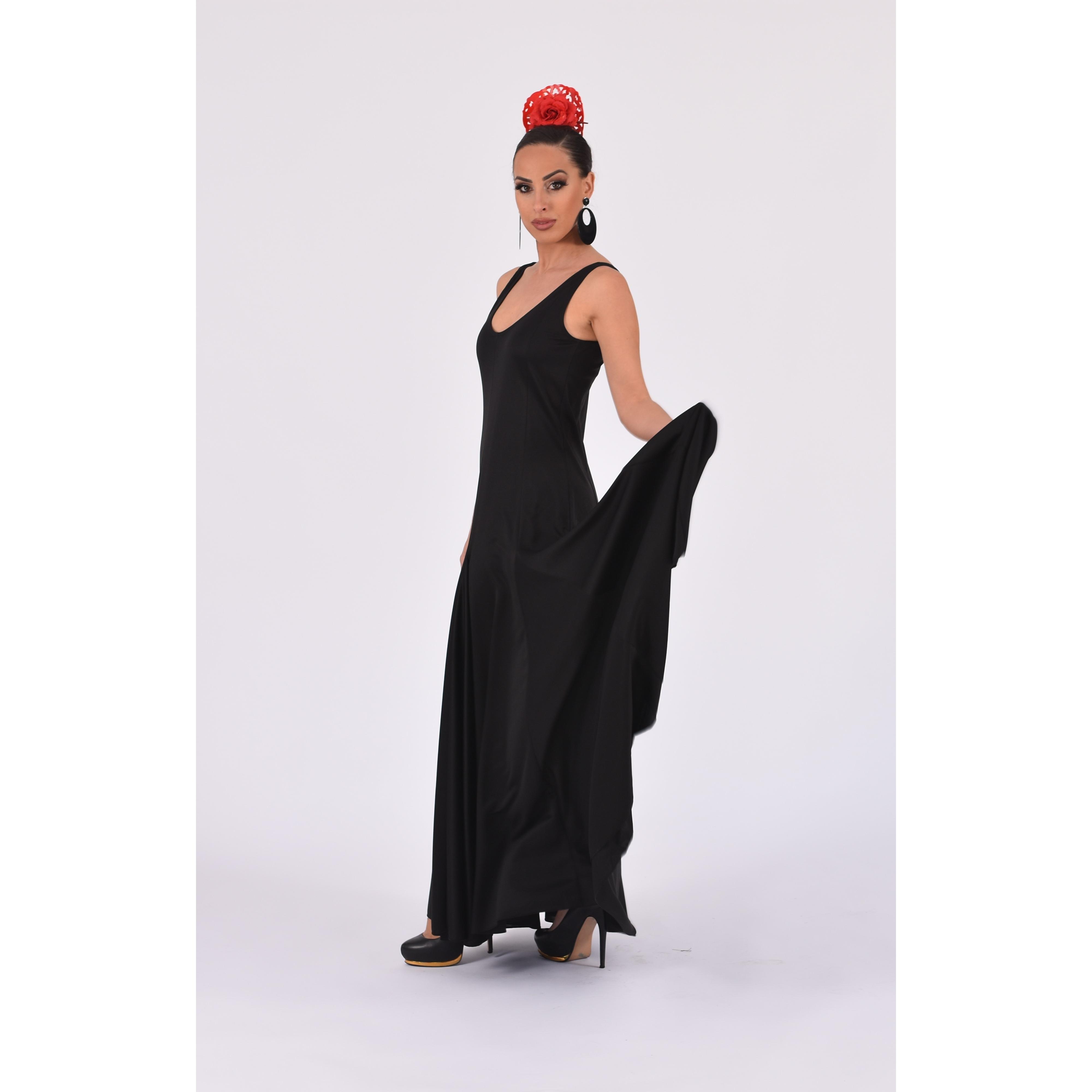 ANUKA Vestido Flamenco Mujer Tirante Ancho Falda 8 Nesgas Hecho en España