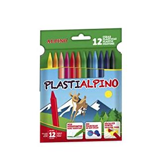 Lapices cera alpino plasti caja de 12 unidades colores surtidos