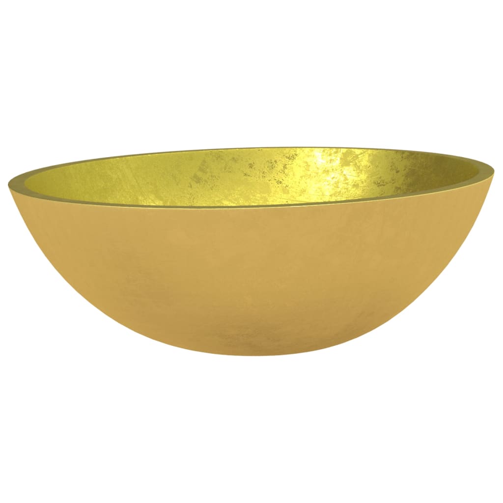 vidaXL Lavabo de Vidrio Baño Tocador Hoteles Cocina Lavamanos Inodoro Color Blanco,  Dorado,  Esmerilado y mas