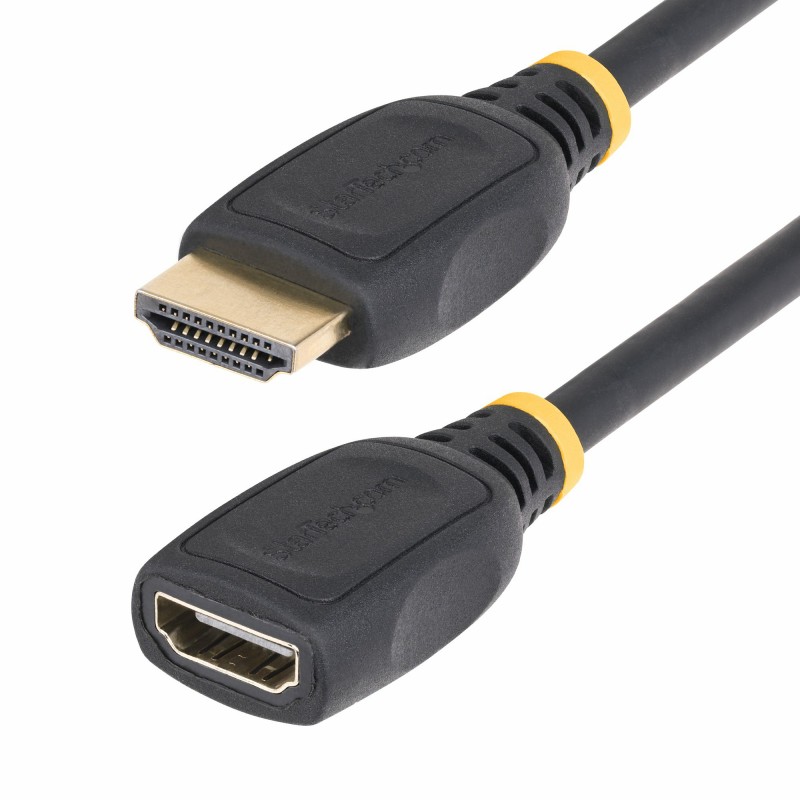StarTech.com - Cable HDMI 2.0 de Extensión Alargador de 18in (0,5m) - Cable HDMI de Alta Velocidad Ahorrador de Puertos - 4K 60H HD2MF18INL