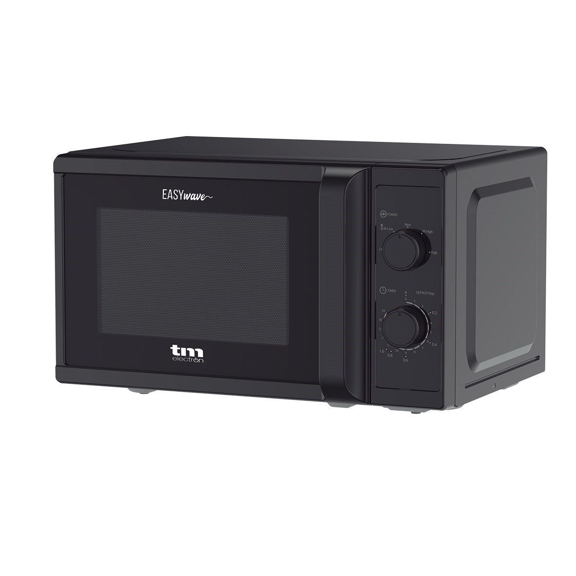 TM Electron TMPMW002BLK EASYWAVE Microondas con capacidad de 20 litros, 700W, 5 niveles de potencia, función descongelar y temporizador de 35 min, color negro