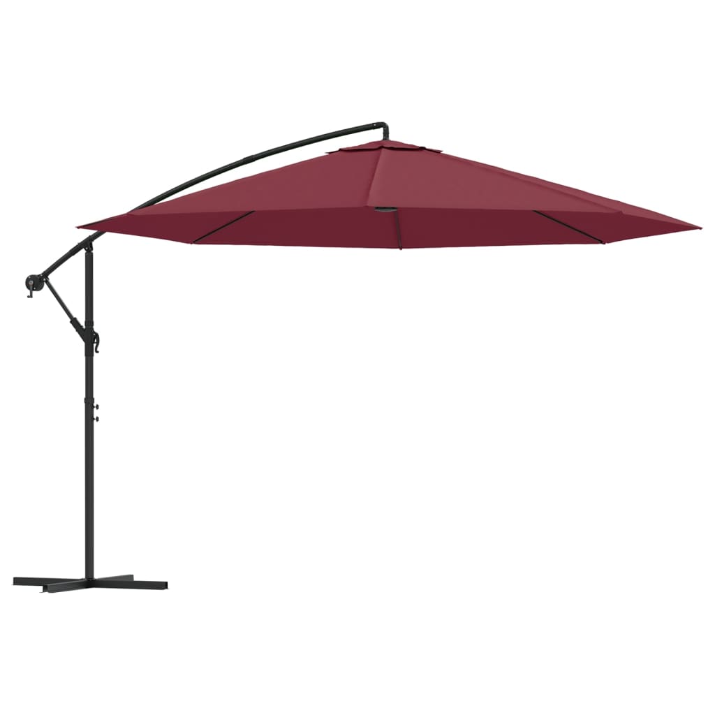 vidaXL Sombrilla voladiza 3,5 m Color Antracita, Rojo burdeos, Terracota
