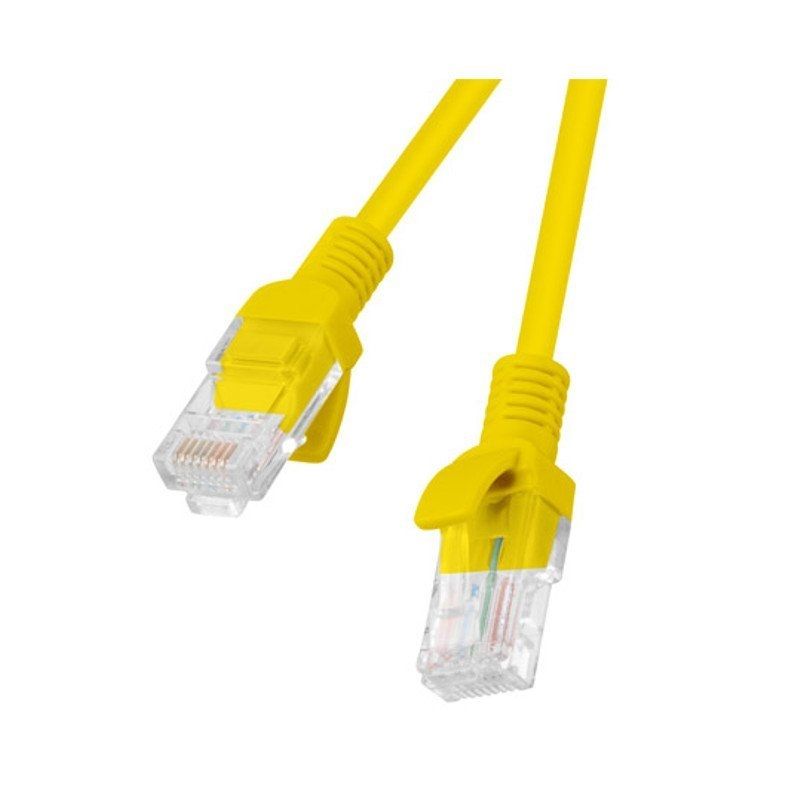 Latiguillo de red lanberg pcu6-10cc-0100-y - rj45 - utp - cat 6 - 1m - amarillo