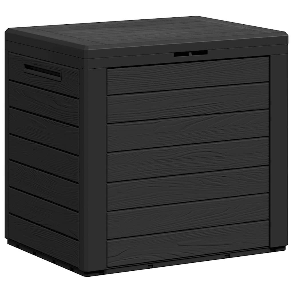 vidaXL Caja de almacenaje de jardín polipropileno marrón 58,5x46x55 cm
