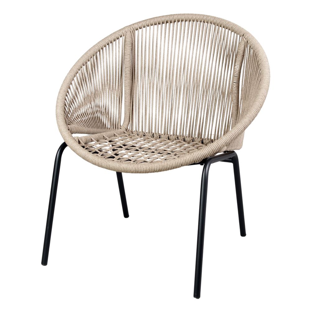 Silla De Cuerda Y Metal Caprese - Misterwils Furniture For Free Souls 76x83x66