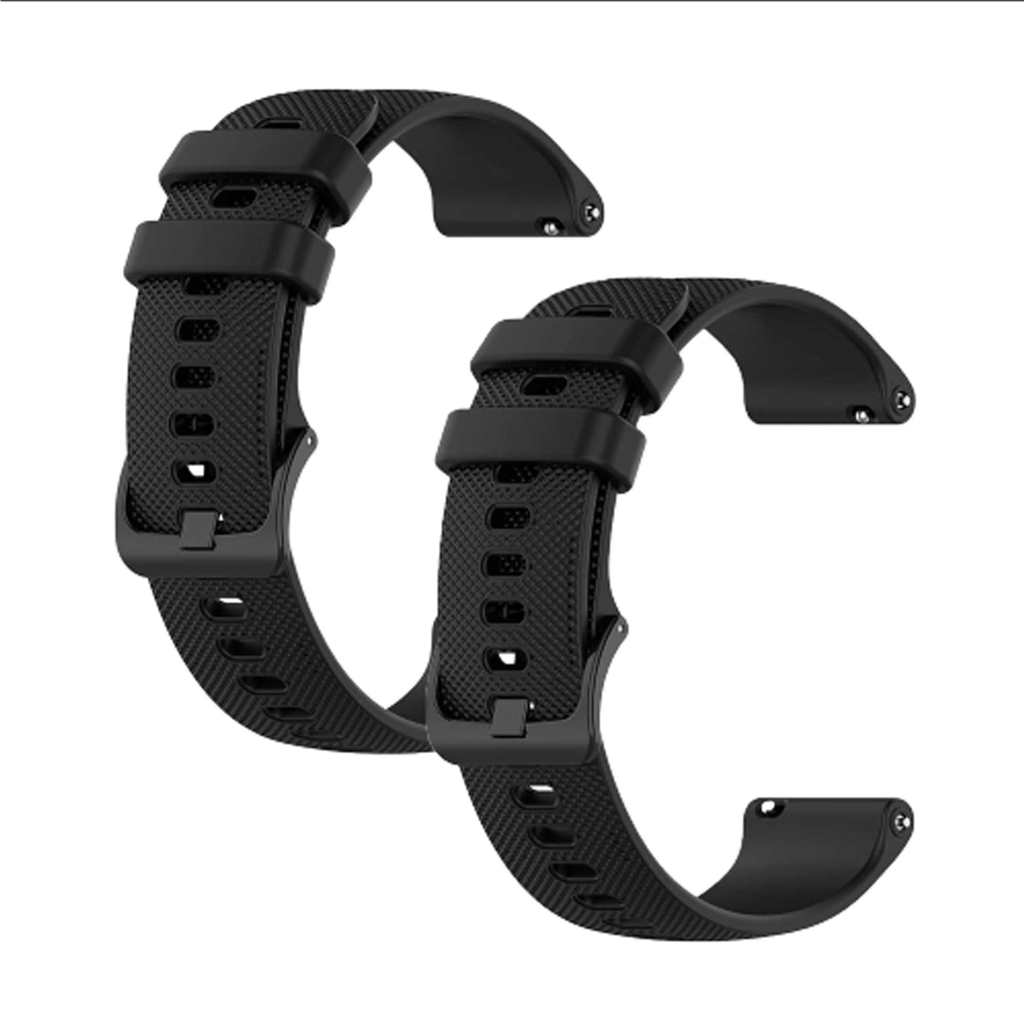 Ociodual 2 Piezas Correa Reloj 18mm, Correa Smartwatch, Liberación Rápida, Correas Reloj Inteligente, Recambios para Relojes Inteligentes Hombres y Relojes Inteligentes Mujer, Negro