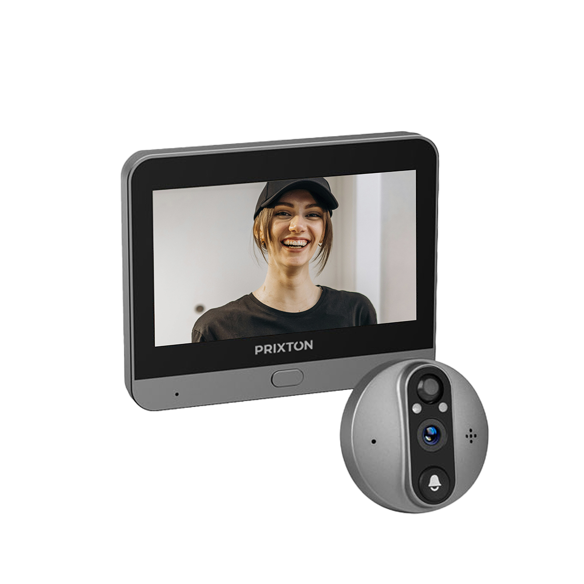 PRIXTON Mirilla Digital Smart Guard DV50, Pantalla a Color de 4,3