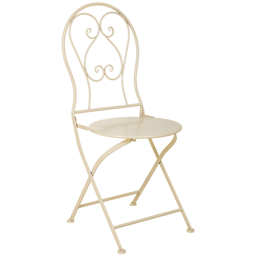 Wonderlust Deco - Silla de forja beige 38x46x90h cm Beige 38x46x90h cm
