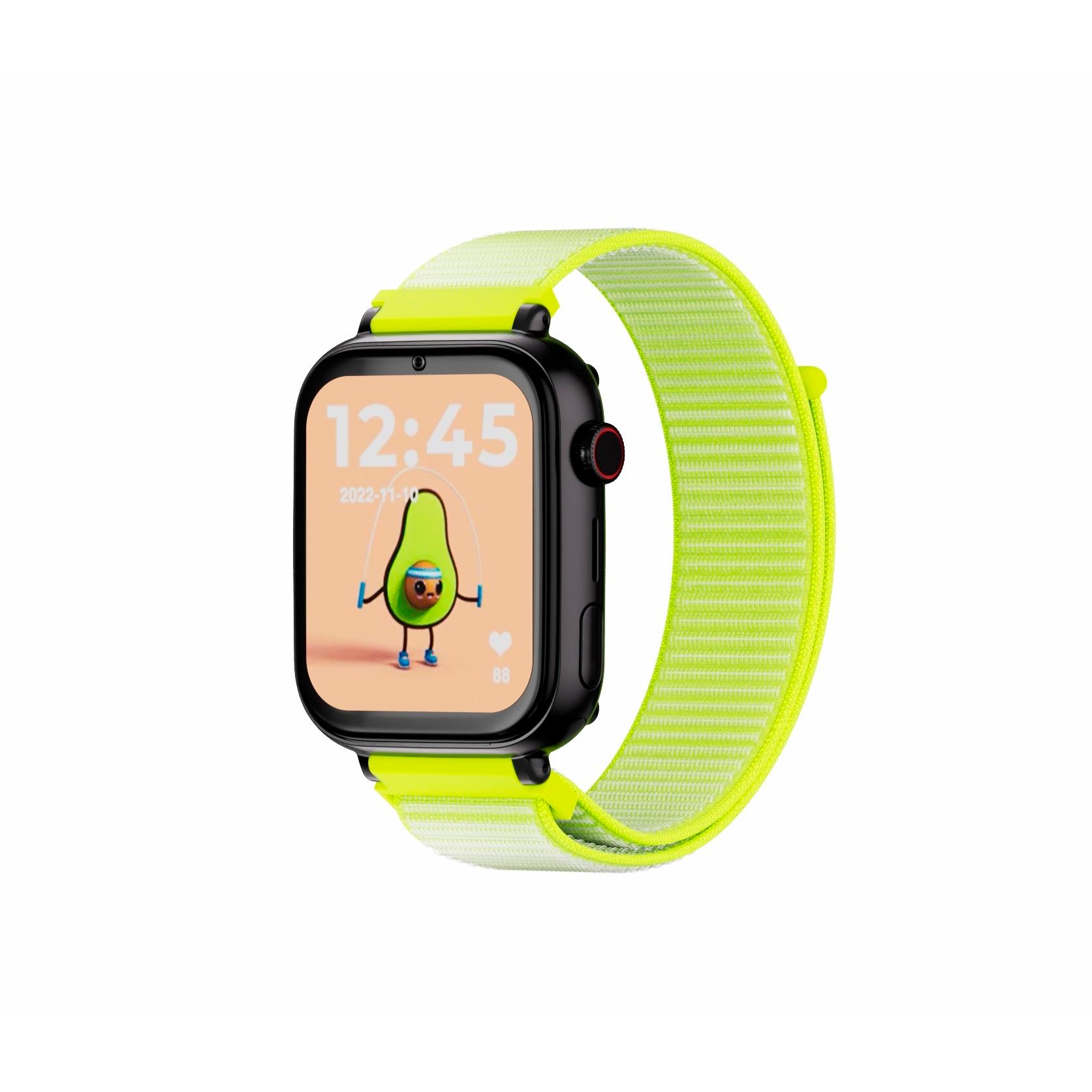 Reloj gps niño SaveFamily Relojes con GPS SaveWatch Plus 4G Reloj Inteligente niño Llamada Vídeo Face ID Correas Personalizables UltraSlim Fondos de Pantalla Musica Bluetooth App Amarillo Fluor Save Family relojes inteligentes smartwatch NO INCLUYE SIM