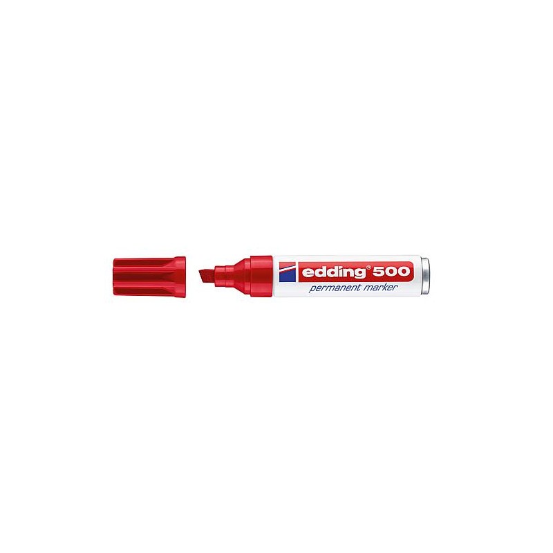 Edding - 4-500 002 marcador permanente Punta de cincel Rojo 10 pieza(s) 4-500 002
