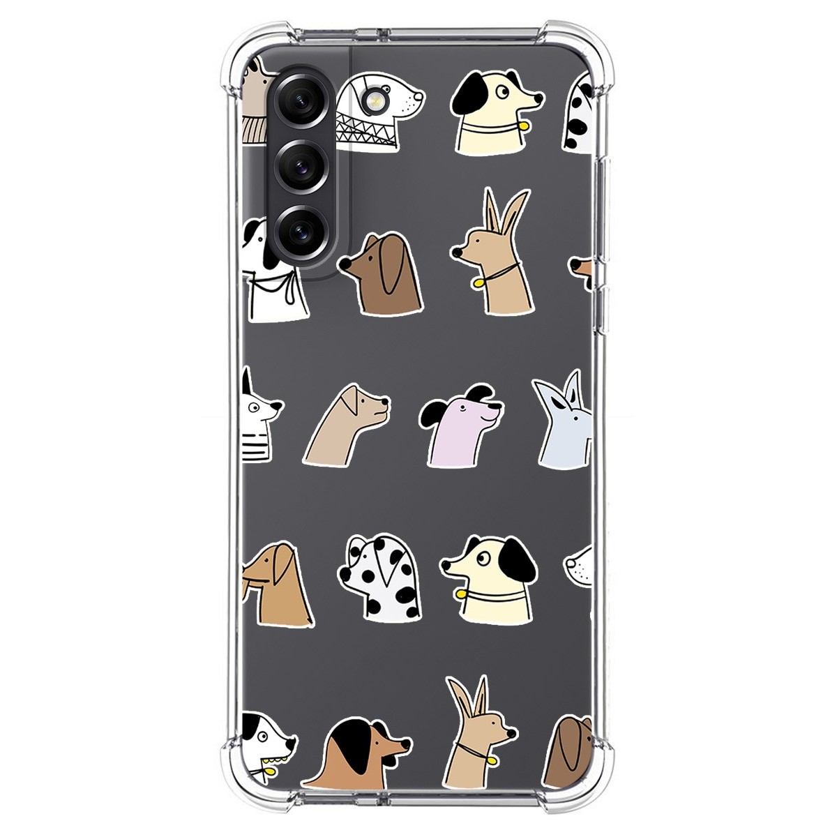 Funda Silicona Antigolpes para Samsung Galaxy S21 FE 5G diseño Perros Dibujos