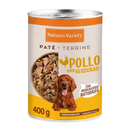 Nature's Variety Comida Húmeda en Paté de Pollo para Perros Adulto Med/Maxi - 400 GR