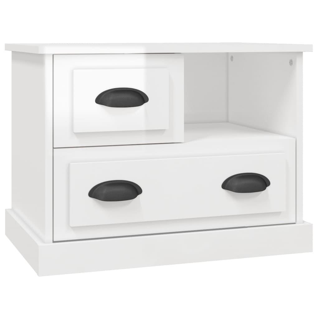 Vidaxl Mesita de Noche 60x39x45 Cm Blanco para Salón y Estudio