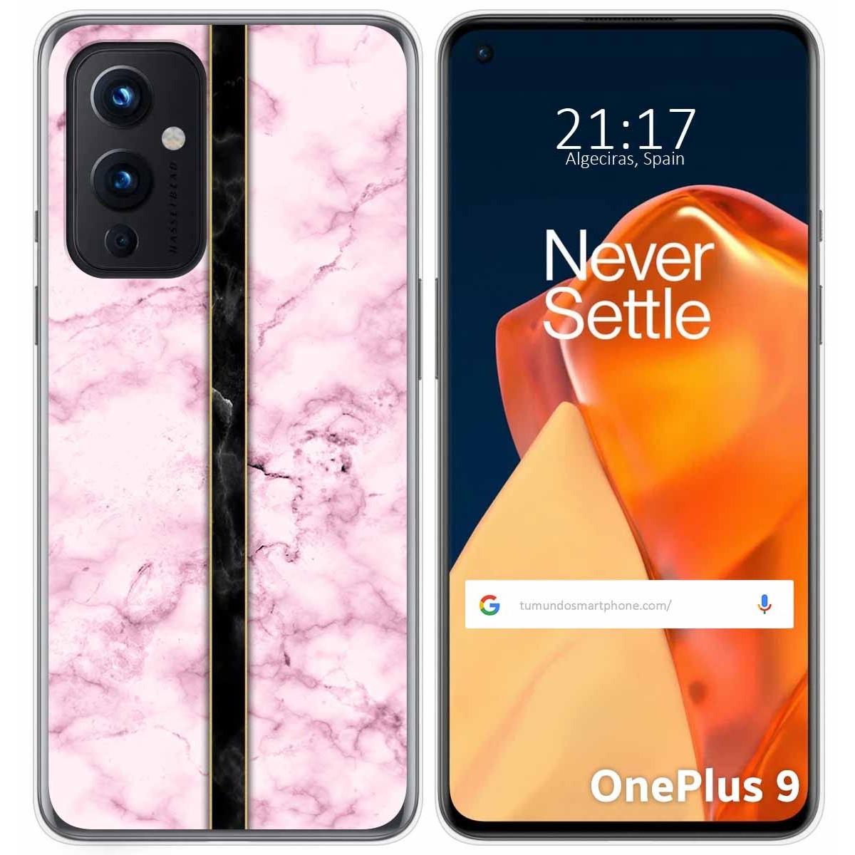 Tumundosmartphone Funda Gel Tpu para OnePlus 9 5G diseño Mármol 04 Dibujos