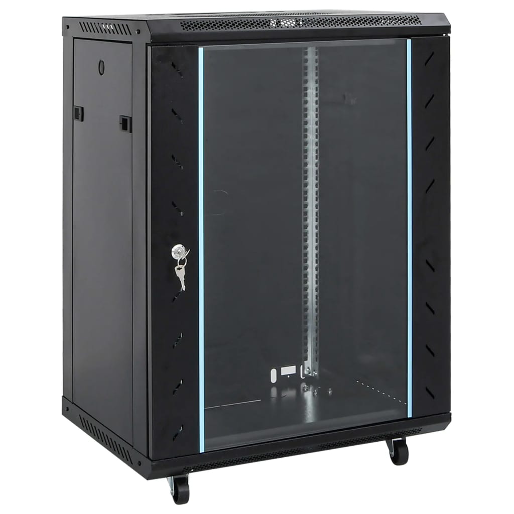 vidaXL Rack de servidores 15U 19" IP20 53x40x80 cm rack de red 15U Color Gris,  Negro, y mas