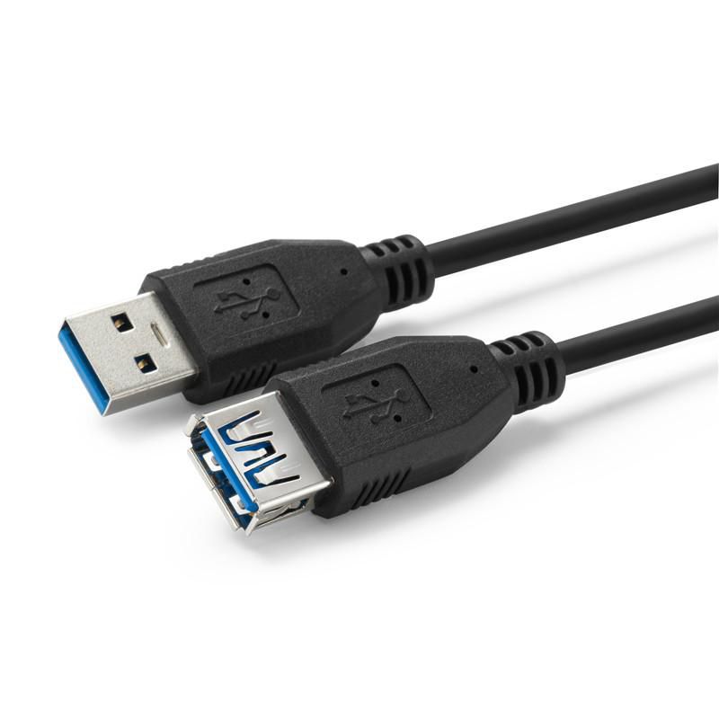 Cable USB 3.0 de 2 Metros Macho a Hembra Negro Microconnect