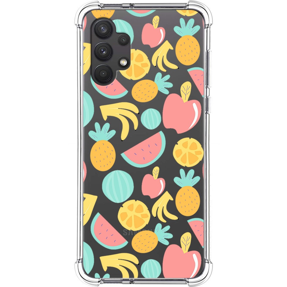 Tumundosmartphone Funda Silicona Antigolpes para Samsung Galaxy A32 4G diseño Frutas 02 Dibujos