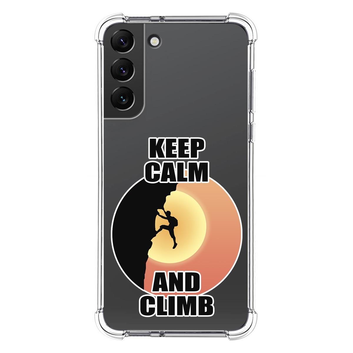 Funda Silicona Antigolpes para Samsung Galaxy S22 Plus 5G diseño Hombre Escalada Dibujos