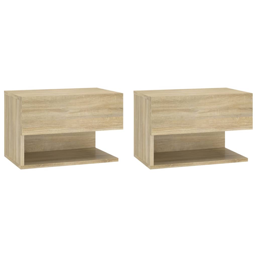 Vidaxl Mesita de Noche de Pared Pack 2 Unidades