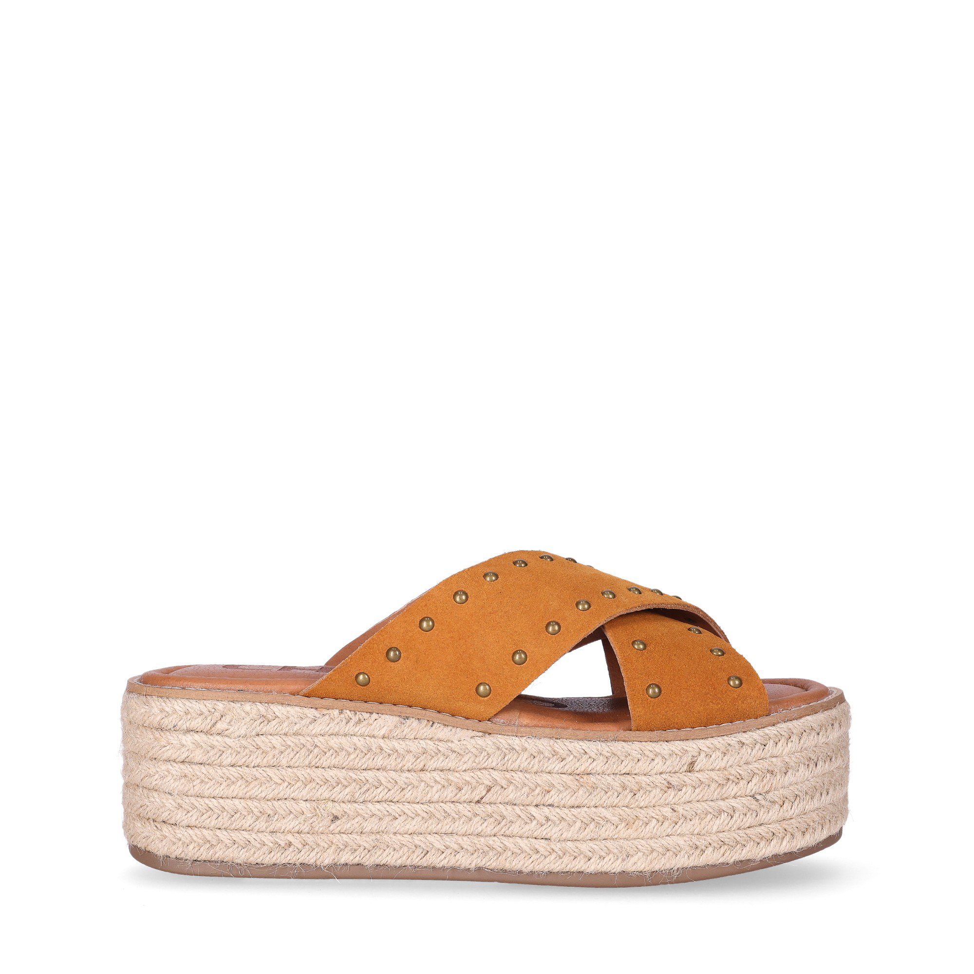 Chika10 Leather BONNA 27 Alpargatas de Plataforma Cuero/Tan