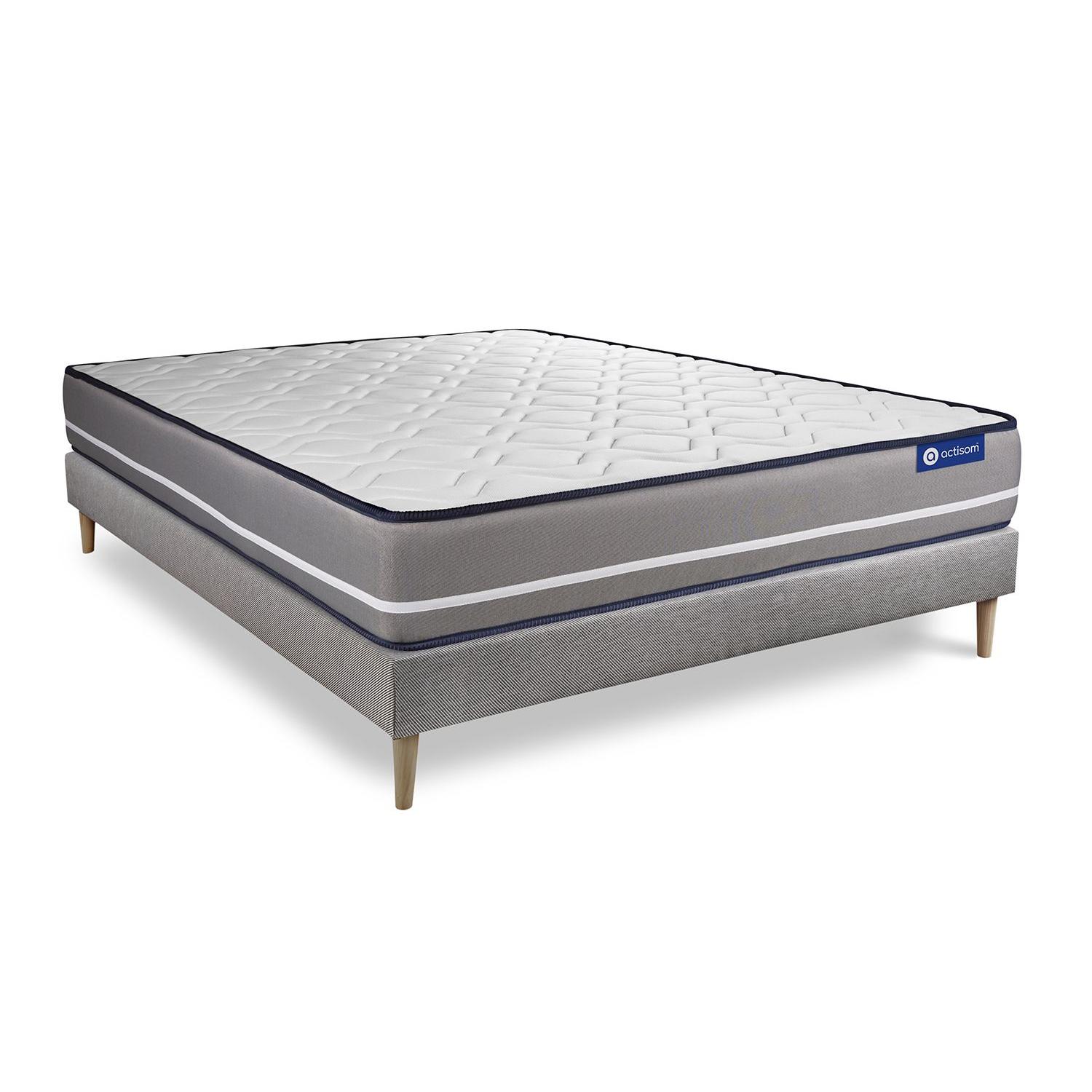 Pack colchón Actimemo pur 160x220cm + Somier, espuma viscoelástica, 3 zonas de confort