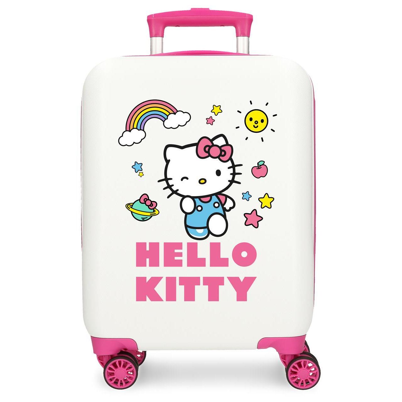Maleta de cabina Hello kitty you are cute blanco 33x50x20 cm