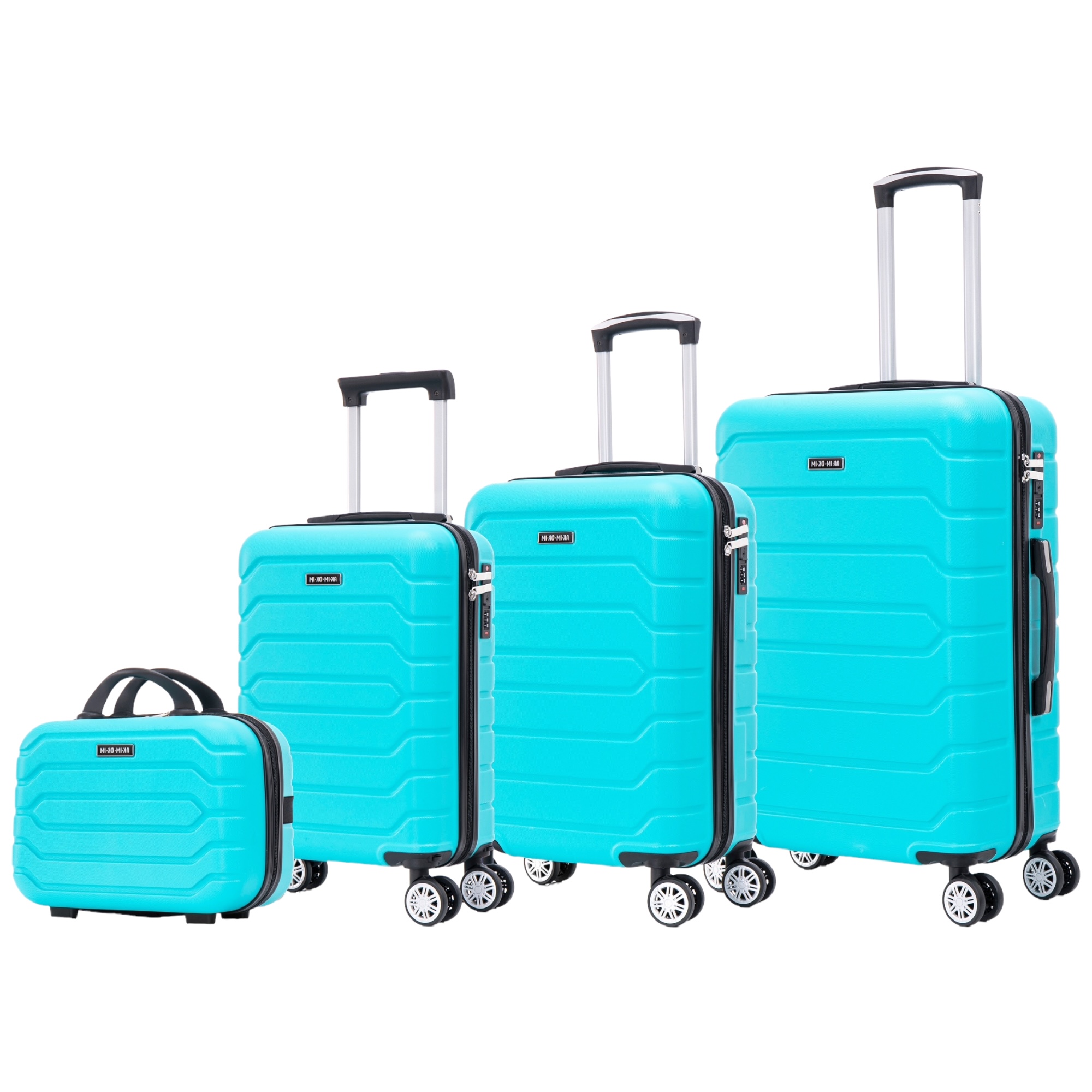 Conjunto de Maletas de Viaje Elegantes: Carcasa Ligera de ABS, Cerradura Numérica, 4 Ruedas Giratorias 360°, Asa Telescópica de Aluminio  Juego de Maletas    Set Trolley Maleta Cabina ( 6999 4M M010  8001 8002 D7)