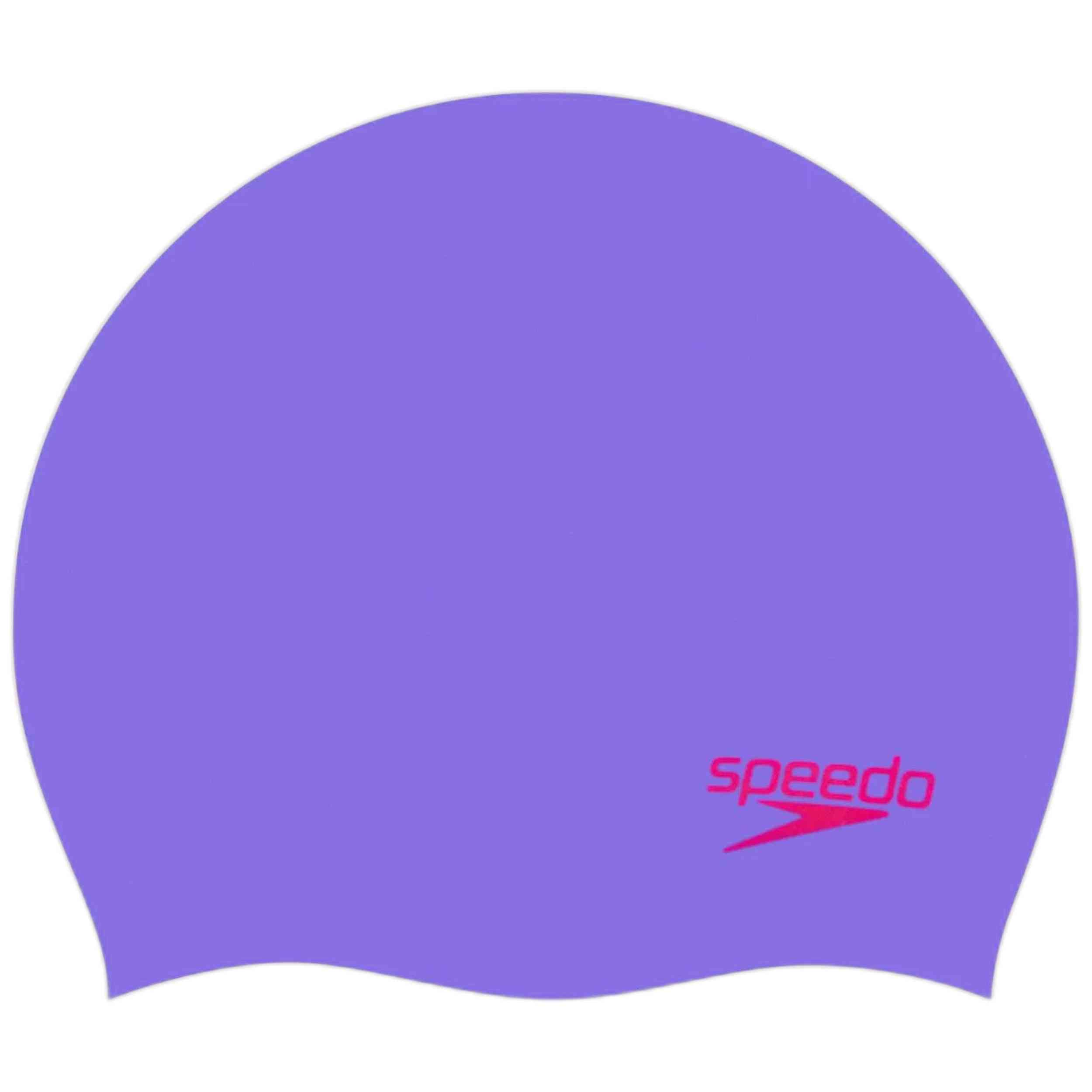 Gorro Speedo modelo Plain Moulded Silicone Junior en color Violeta