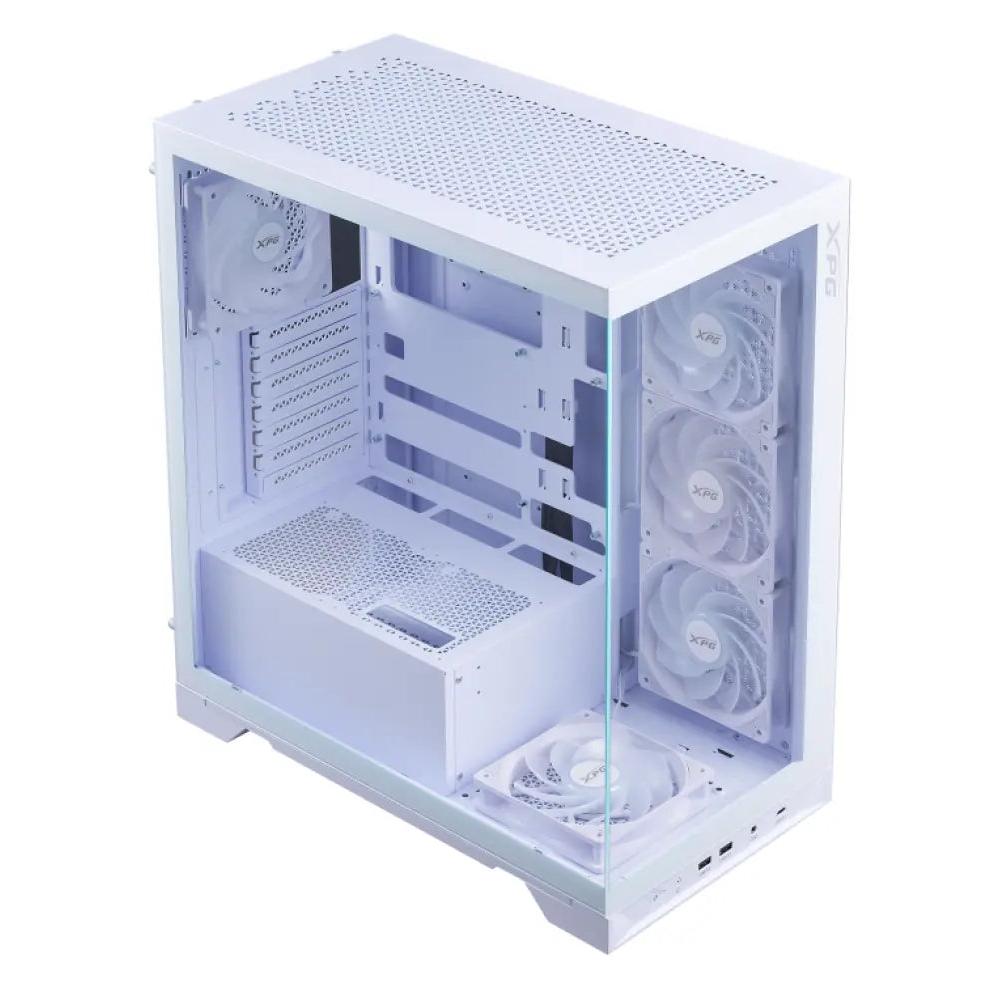 Torre PC Torre XPG Invader X BTF Blanca ATX Vidrio Templado Soporta 10 Ventiladores Cableado Inverso