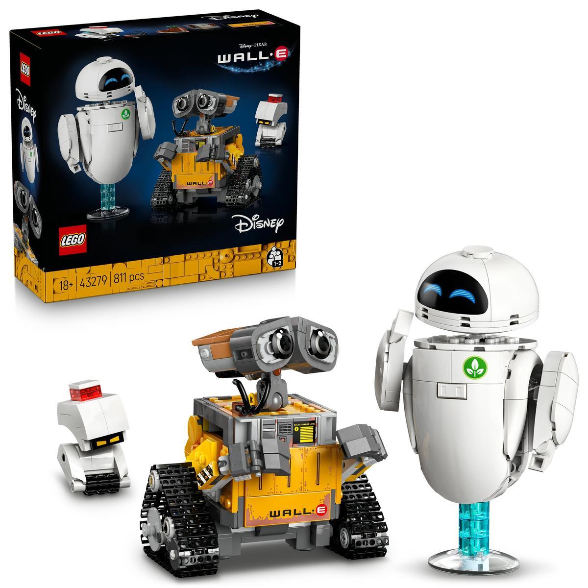 LEGO | Disney Pixar WALL-E y EVE - Kit de Maquetas para Adultos - Robots de Ladrillos con Figuras de M-O y Hal - Decoración para el Hogar - Regalo Coleccionable para Fans de la Película 43279