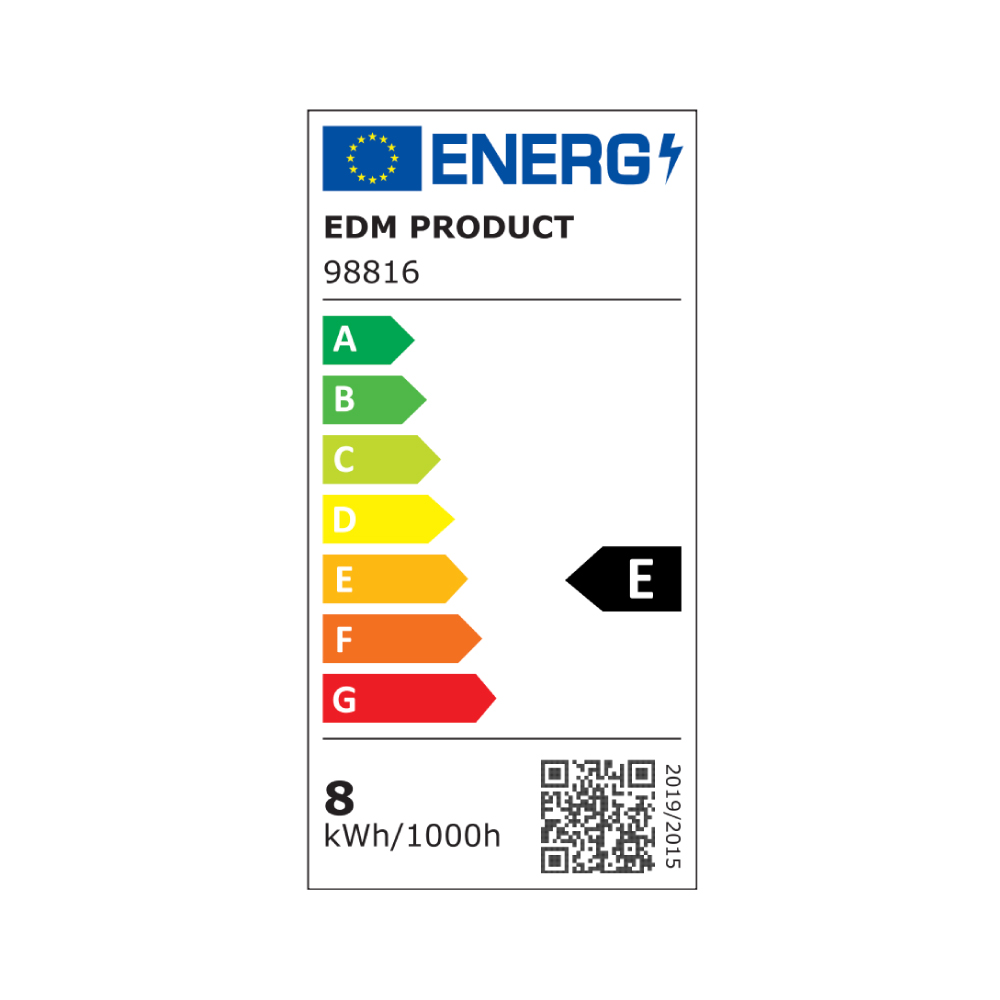 sofito de led s19 8w 950lm 6400k luz fria 310xø38mm edm
