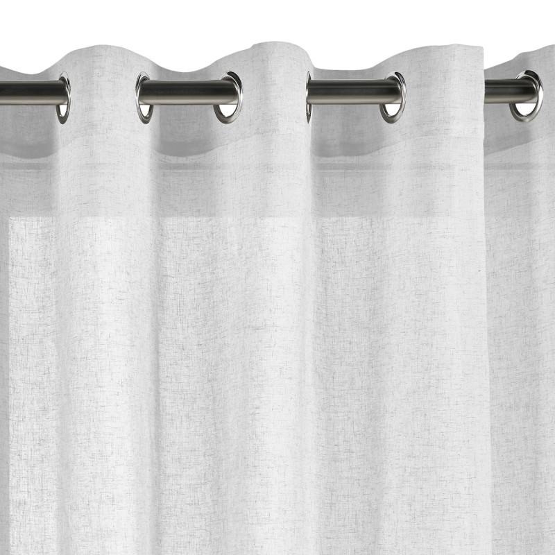 STORESDECO Cortinas Salon Translúcidas, Cortinas Dormitorio con Ojales Metálicos o Cinta, Cortinas 100% Poliéster con Tejidos Lino, Liso y Ligero