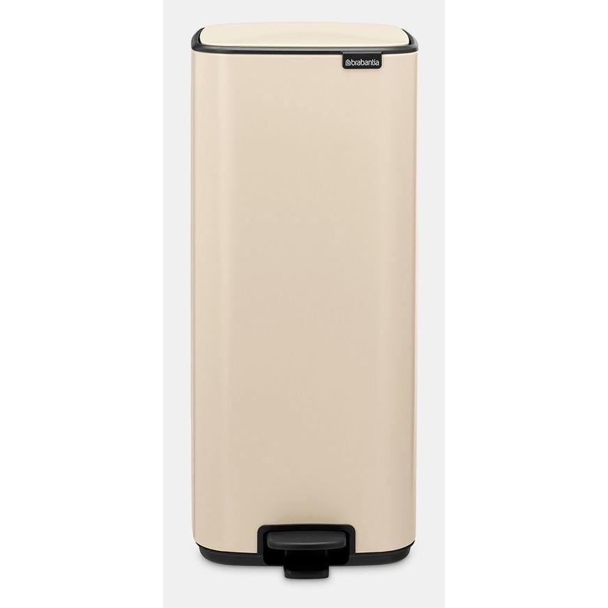 Brabantia Bo Pedal Bin 30 L Rectangular Acero Beige