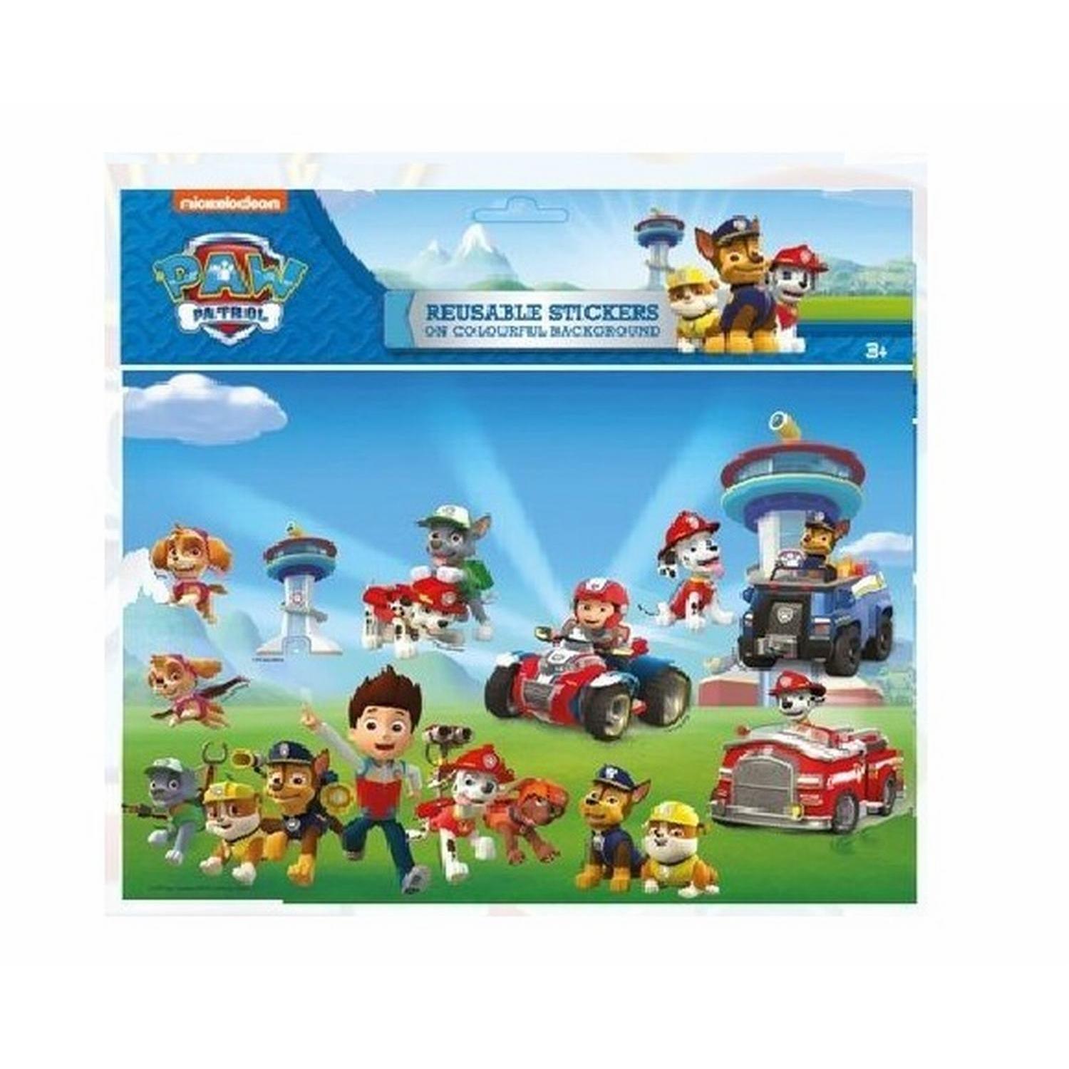 Bolsos Hf Set de Pegatinas Reutilizables La Patrulla Canina 28 X 22 Cm para Juegos Infantiles y Decoración