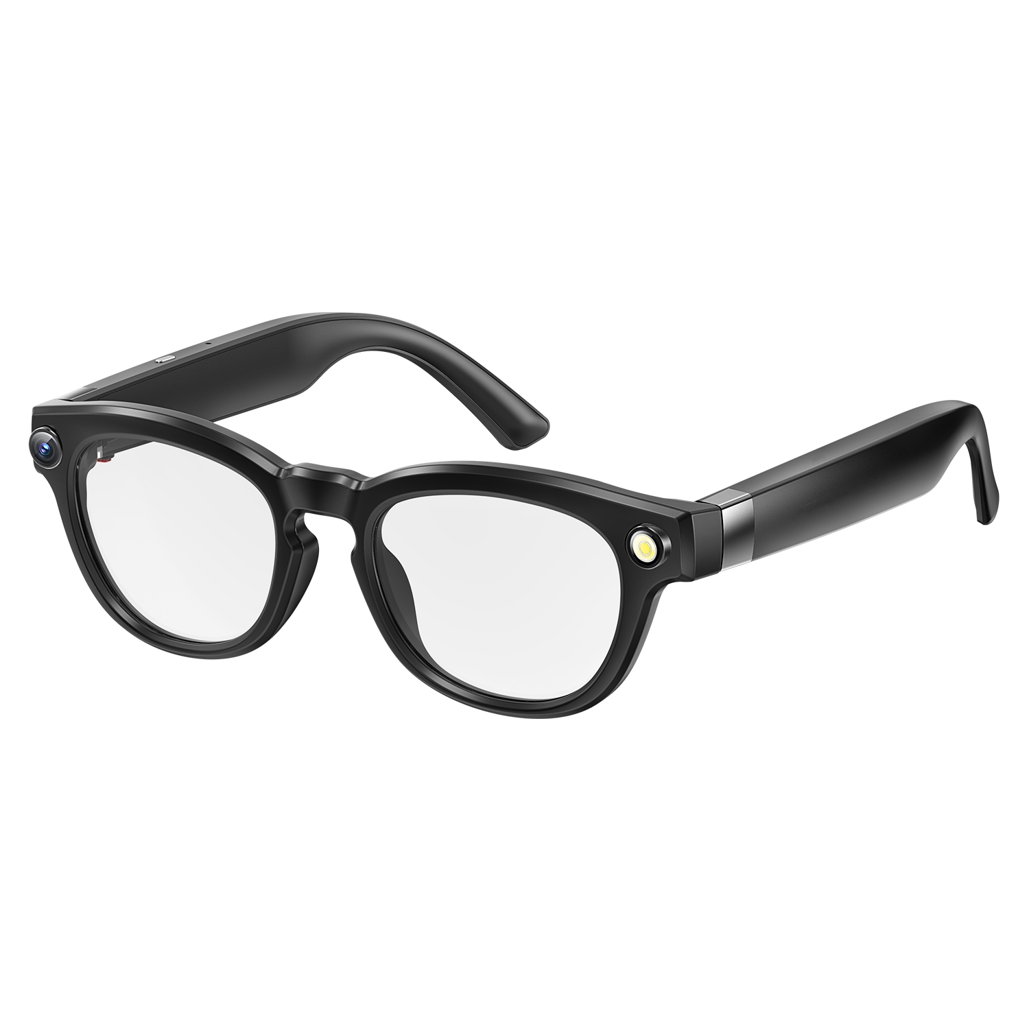 DAM Gafas inteligentes Q8. Con cámara de 8MPX, traductor Ai en tiempo real, reconocimiento fotográfico inteligente, control de música y llamadas. 15x15,4x4 Cm. Color: Negro