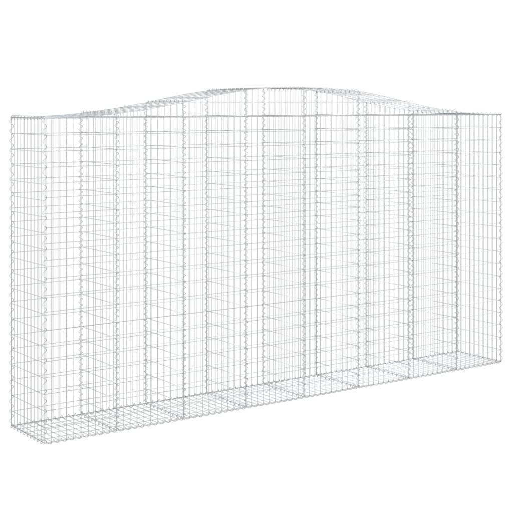 vidaXL Cesta gaviones forma arco hierro galvanizado 400x50x200/220 cm